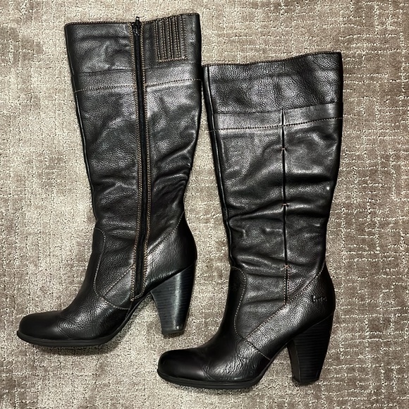b.o.c. Shoes - B.O.C. // Black Leather Heeled Boots 9.5